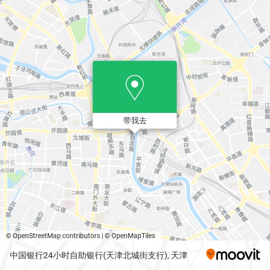 中国银行24小时自助银行(天津北城街支行)地图