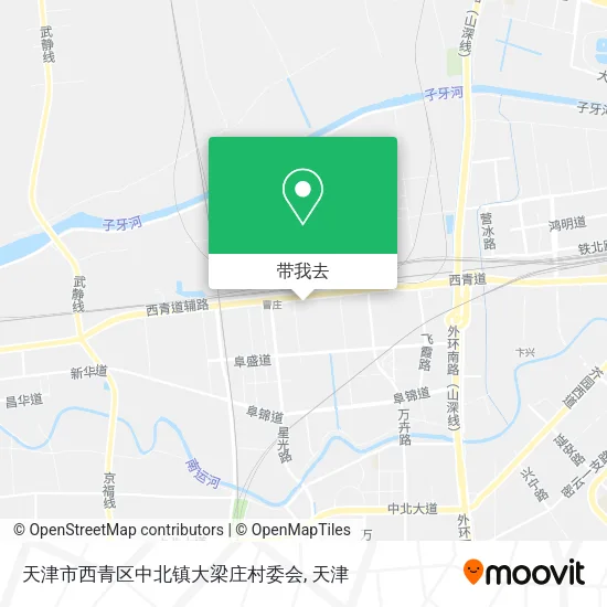 天津市西青区中北镇大梁庄村委会地图