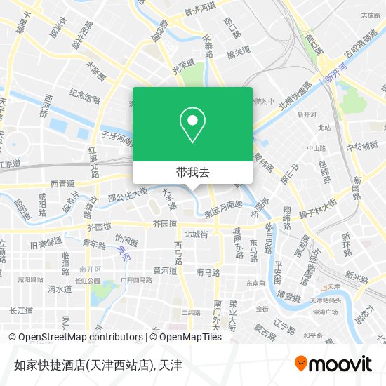 如家快捷酒店(天津西站店)地图