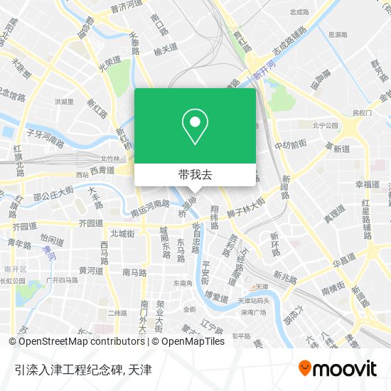 引滦入津工程纪念碑地图