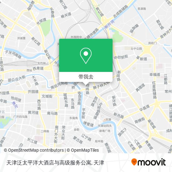 天津泛太平洋大酒店与高级服务公寓地图