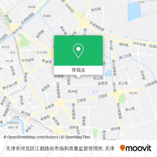 天津市河北区江都路街市场和质量监督管理所地图