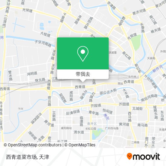 西青道菜市场地图