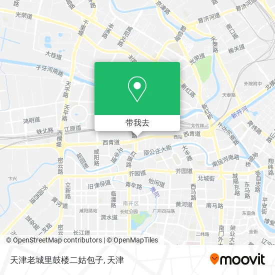 天津老城里鼓楼二姑包子地图