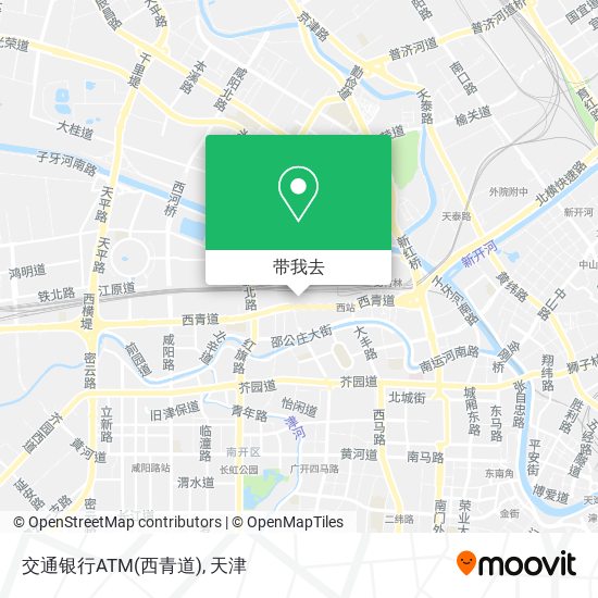 交通银行ATM(西青道)地图