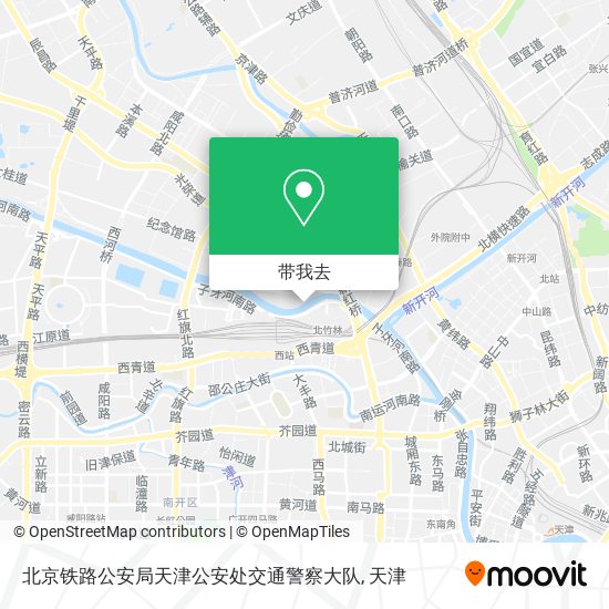 北京铁路公安局天津公安处交通警察大队地图