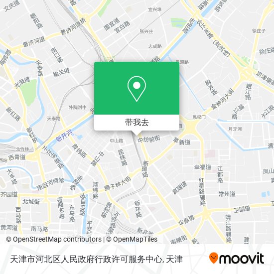 天津市河北区人民政府行政许可服务中心地图