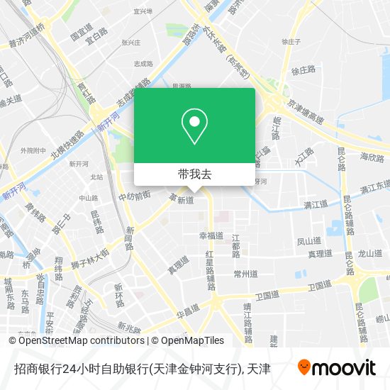 招商银行24小时自助银行(天津金钟河支行)地图