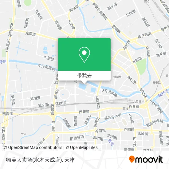 物美大卖场(水木天成店)地图