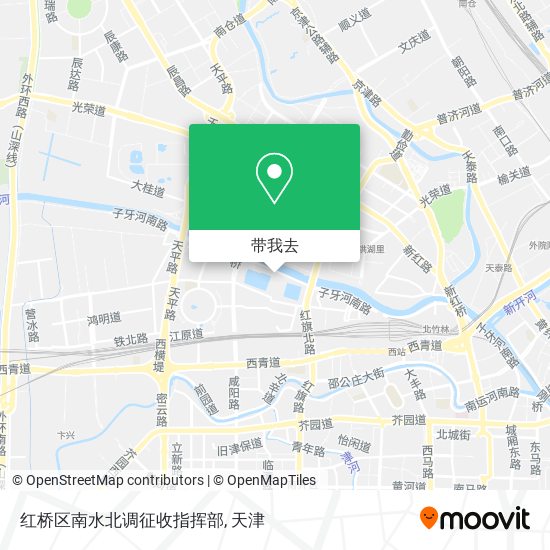 红桥区南水北调征收指挥部地图