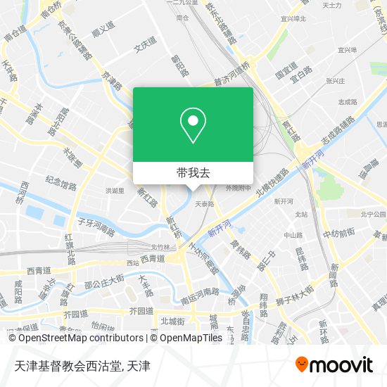 天津基督教会西沽堂地图