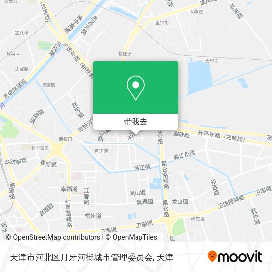 天津市河北区月牙河街城市管理委员会地图