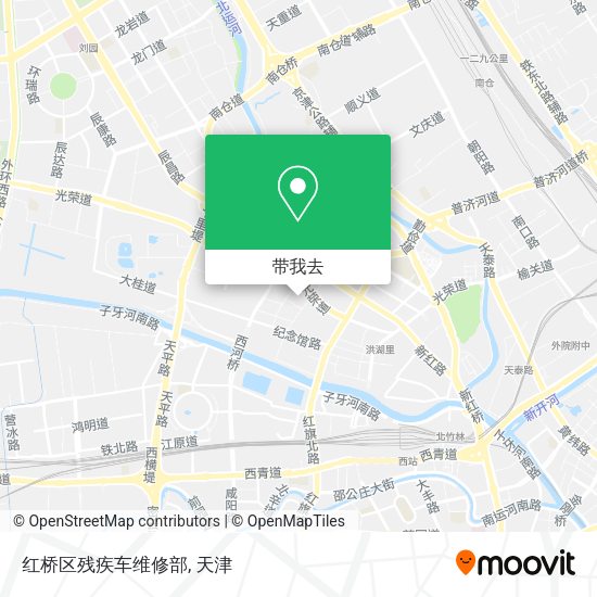 红桥区残疾车维修部地图