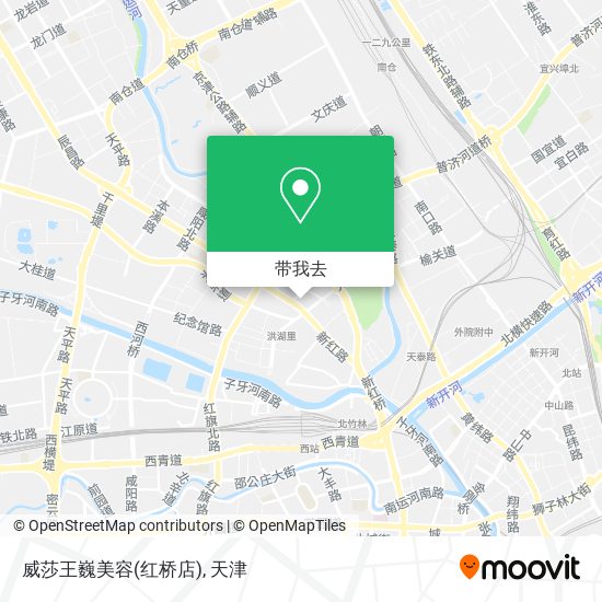 威莎王巍美容(红桥店)地图