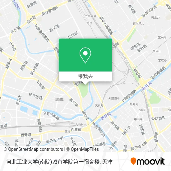 河北工业大学(南院)城市学院第一宿舍楼地图