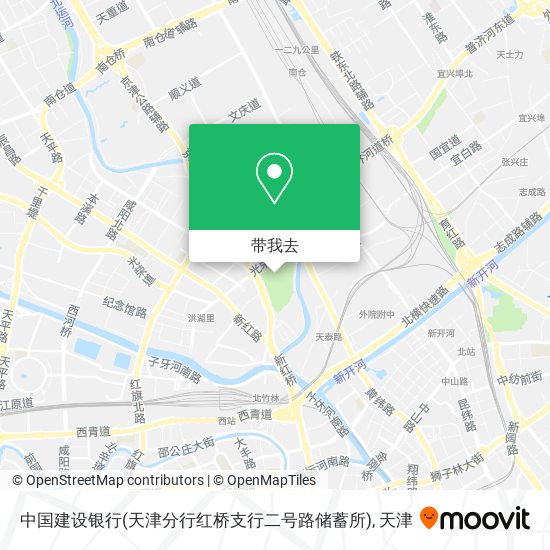 中国建设银行(天津分行红桥支行二号路储蓄所)地图