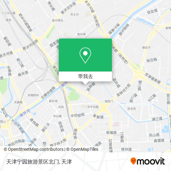 天津宁园旅游景区北门地图