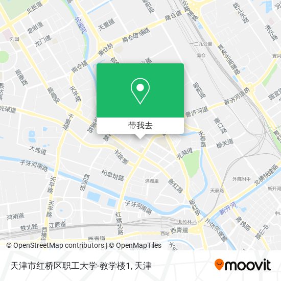 天津市红桥区职工大学-教学楼1地图