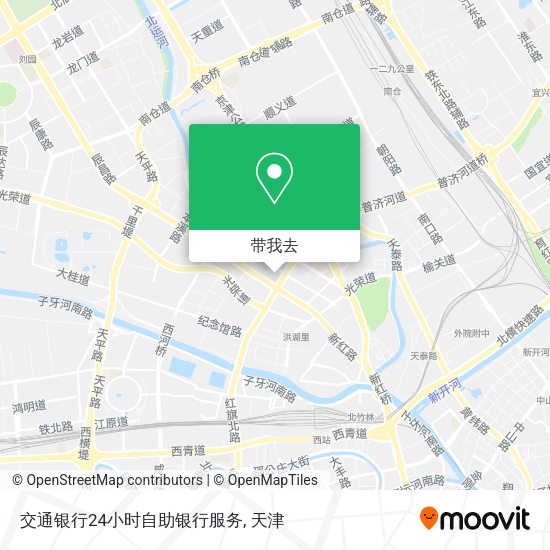 交通银行24小时自助银行服务地图