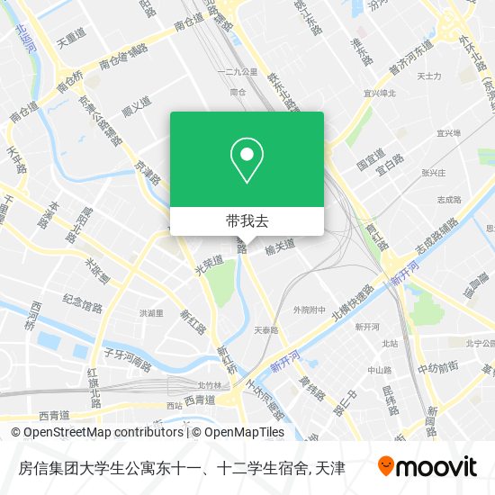 房信集团大学生公寓东十一、十二学生宿舍地图