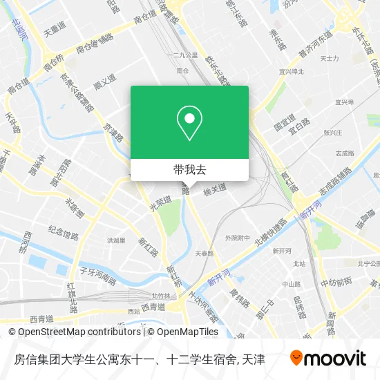 房信集团大学生公寓东十一、十二学生宿舍地图