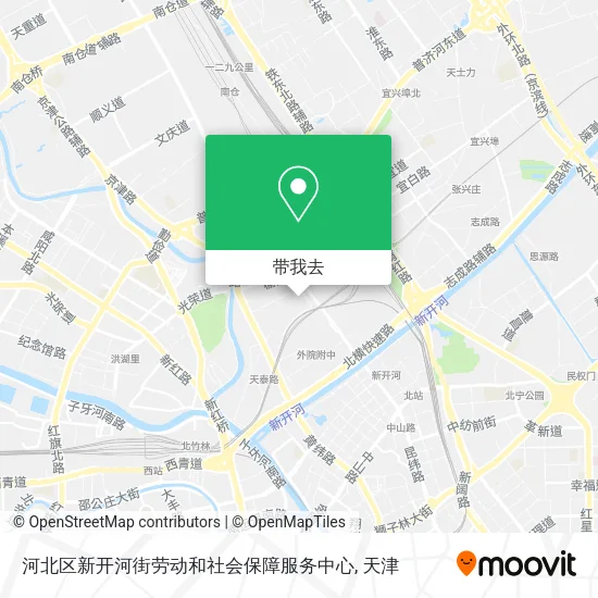 河北区新开河街劳动和社会保障服务中心地图