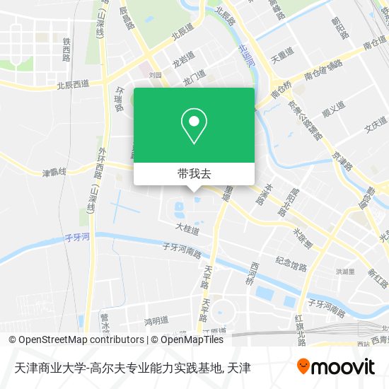 天津商业大学-高尔夫专业能力实践基地地图