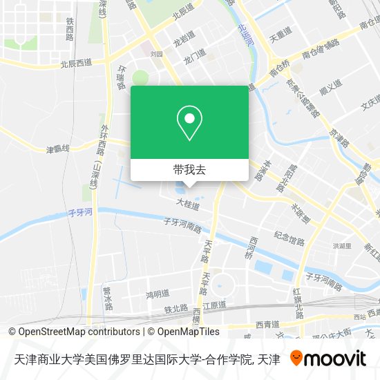 天津商业大学美国佛罗里达国际大学-合作学院地图