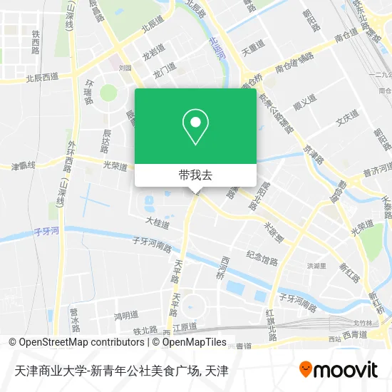 天津商业大学-新青年公社美食广场地图