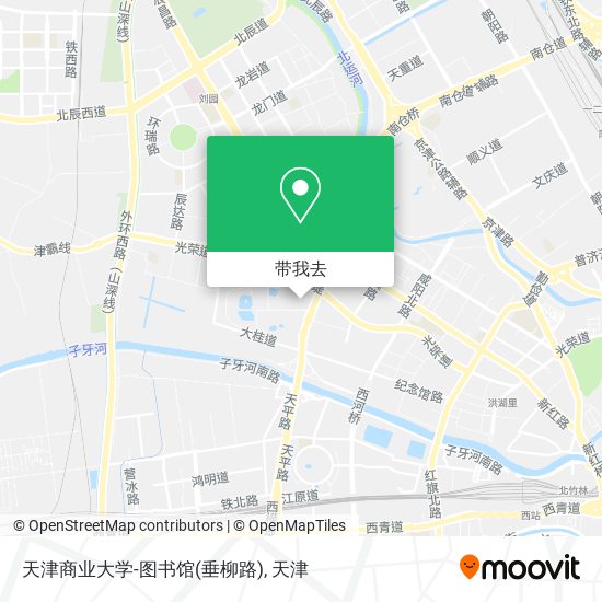 天津商业大学-图书馆(垂柳路)地图