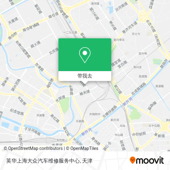 英华上海大众汽车维修服务中心地图