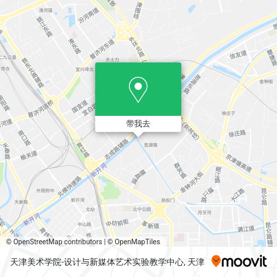 天津美术学院-设计与新媒体艺术实验教学中心地图