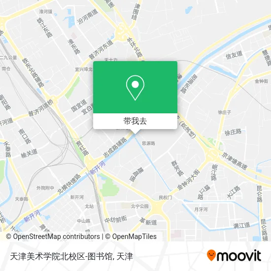 天津美术学院北校区-图书馆地图