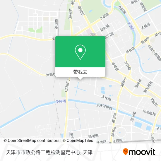 天津市市政公路工程检测鉴定中心地图