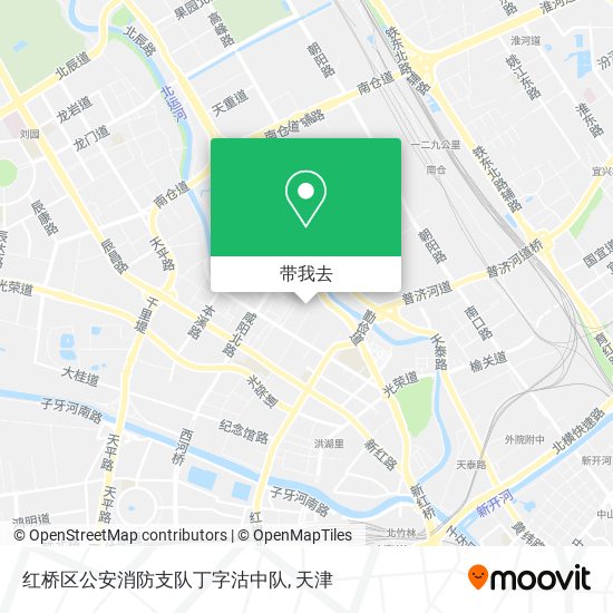 红桥区公安消防支队丁字沽中队地图