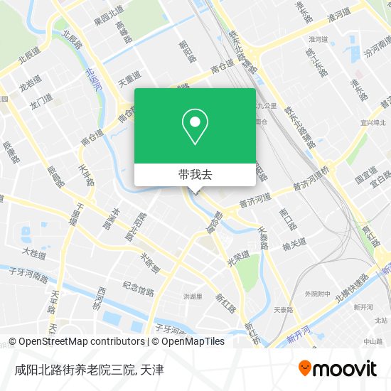 咸阳北路街养老院三院地图