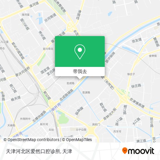 天津河北区爱然口腔诊所地图