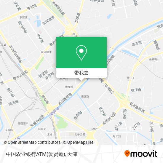 中国农业银行ATM(爱贤道)地图