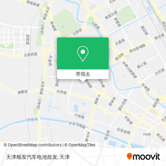 天津顺发汽车电池批发地图