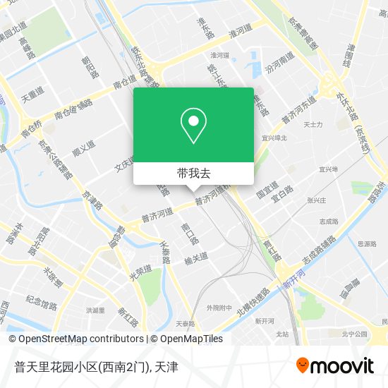 普天里花园小区(西南2门)地图