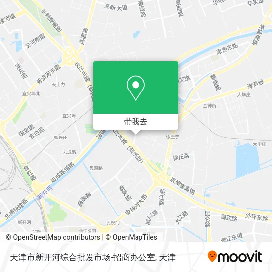 天津市新开河综合批发市场-招商办公室地图
