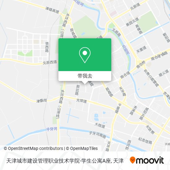 天津城市建设管理职业技术学院-学生公寓A座地图