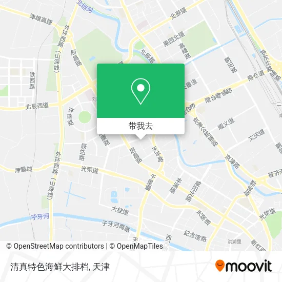 清真特色海鲜大排档地图