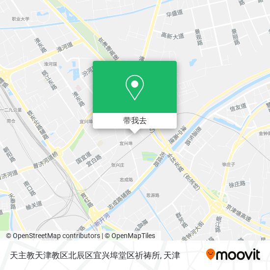 天主教天津教区北辰区宜兴埠堂区祈祷所地图