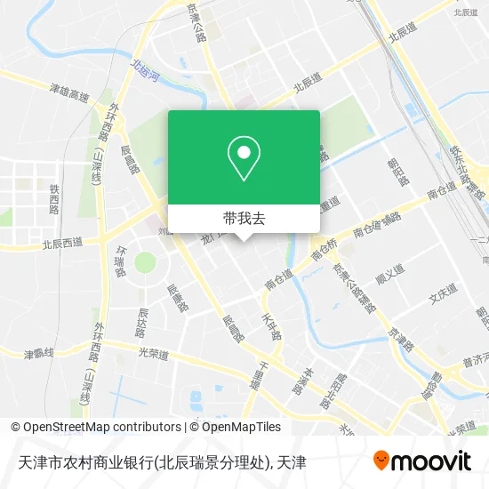 天津市农村商业银行(北辰瑞景分理处)地图