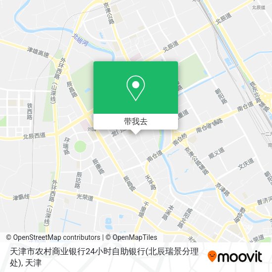天津市农村商业银行24小时自助银行(北辰瑞景分理处)地图