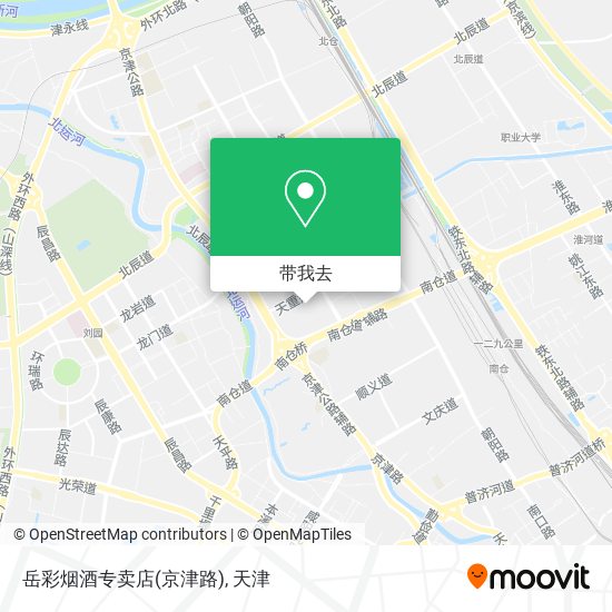 岳彩烟酒专卖店(京津路)地图
