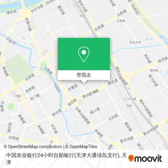 中国农业银行24小时自助银行(天津大通绿岛支行)地图