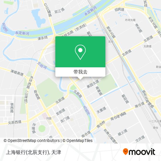 上海银行(北辰支行)地图