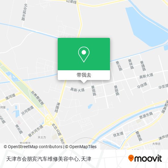 天津市会朋宾汽车维修美容中心地图